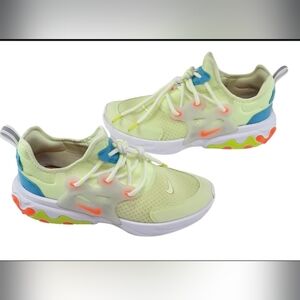 Nike react Presto Gs Barely Volt Crimson Hyper BQ4002-700 7Y/ Womens Sz.8.5
